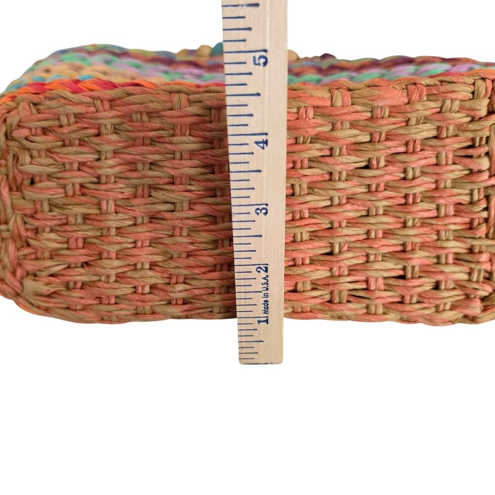 Cappeli Straworld Multicolor Woven Straw Beaded Handle Tote - Picture 13 of 13